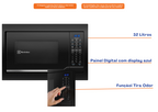 Micro-ondas de Embutir Electrolux 34L Autolimpante com Painel Blue Touch Preto 220V