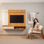 Home Painel Suspenso Sintra Linea 179cm Jequitibá e Off White