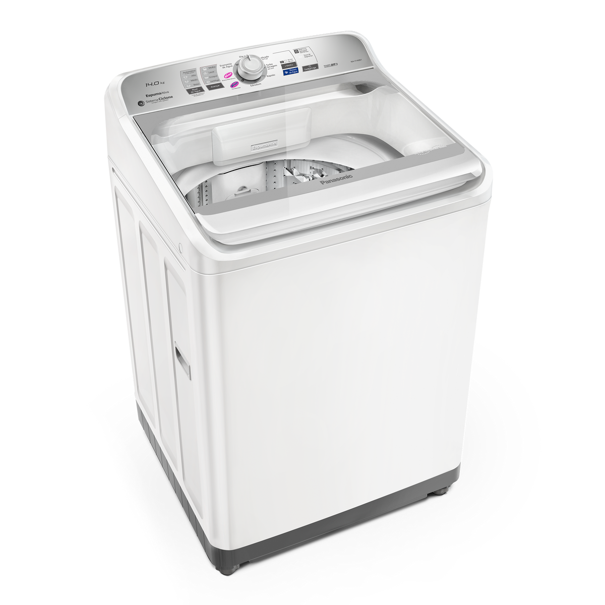 Lavadora de Roupas Panasonic 14Kg NA-F140B1WB Tecnologia Smartsense Cesto Inox Branco 220V