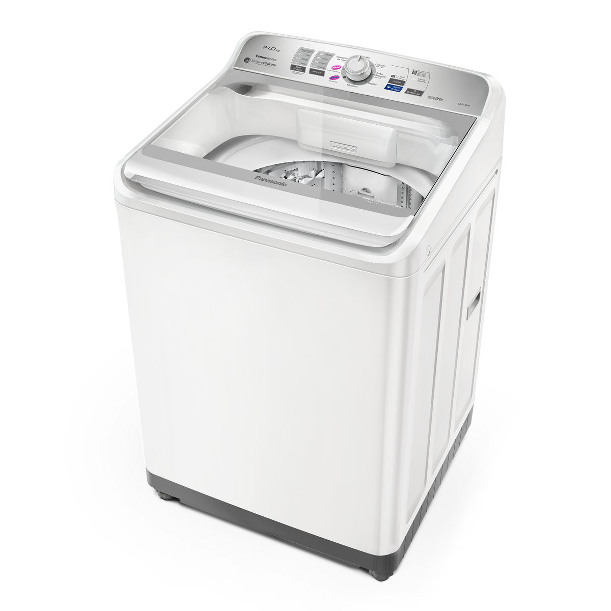 Lavadora de Roupas Panasonic 14Kg NA-F140B1WB Tecnologia Smartsense Cesto Inox Branco 220V
