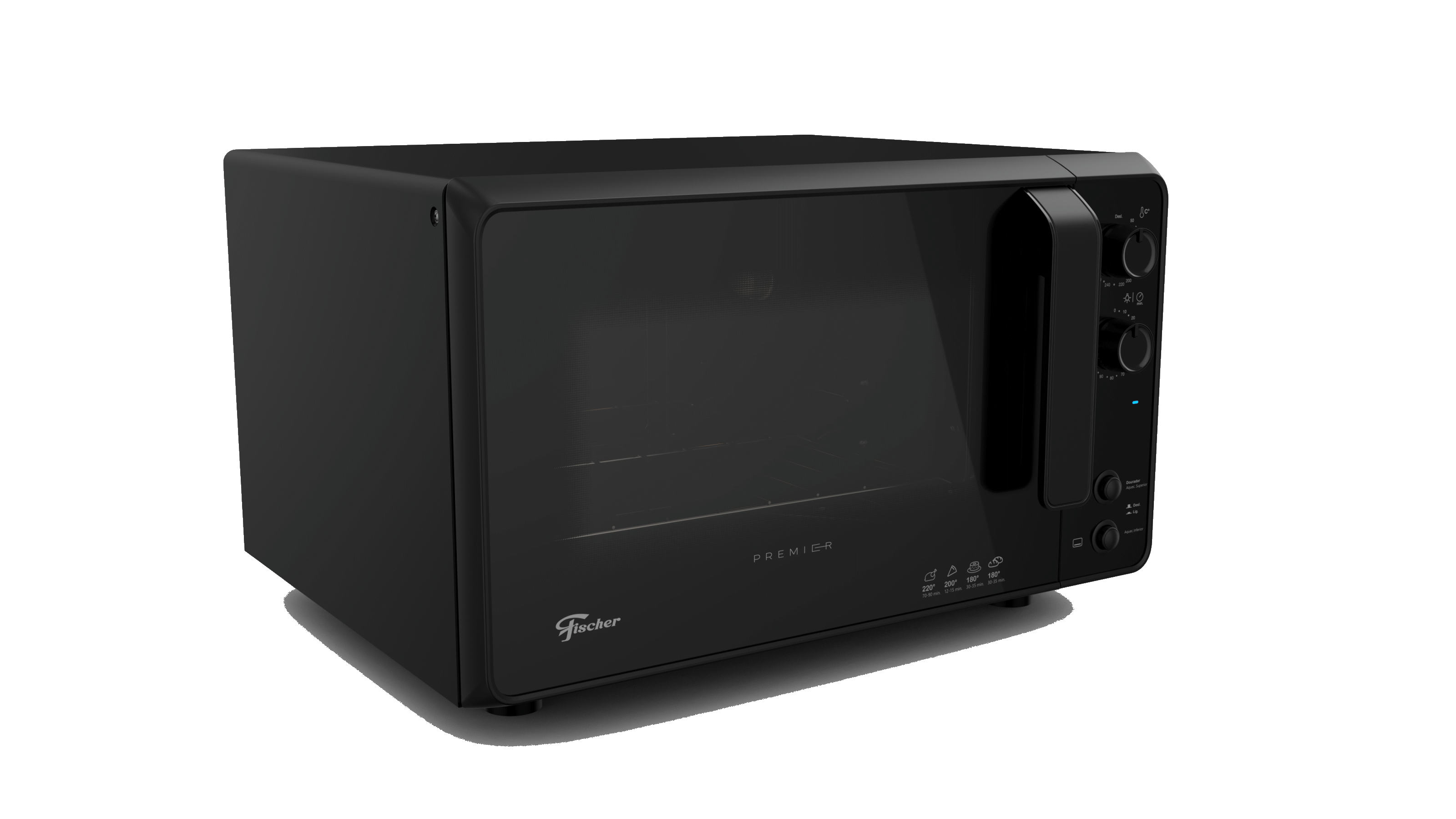 Forno de Mesa Elétrico Fischer 48L Premier com Timer 29420-70308 Preto 220V