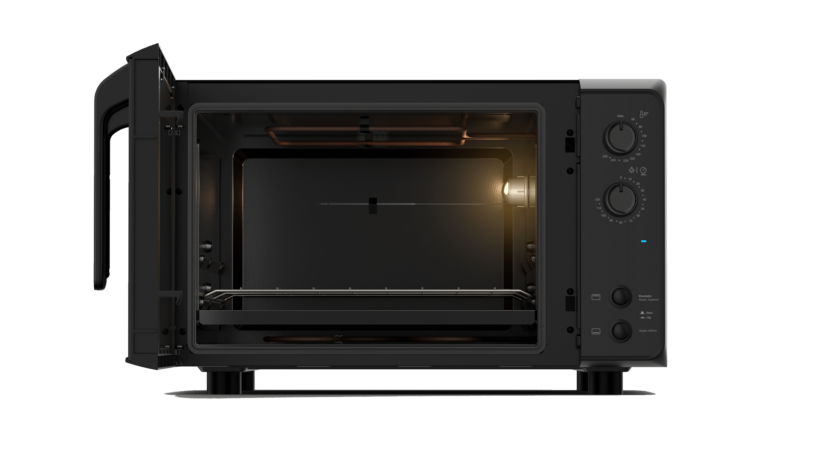 Forno de Mesa Elétrico Fischer 48L Premier com Timer 29420-70308 Preto 220V