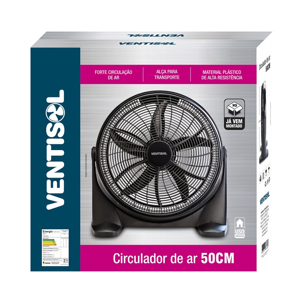 Circulador de Ar Ventisol CA 02 Preto 220V