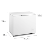 Freezer Horizontal Flex Electrolux 315L HI330T Inverter Branco Bivolt