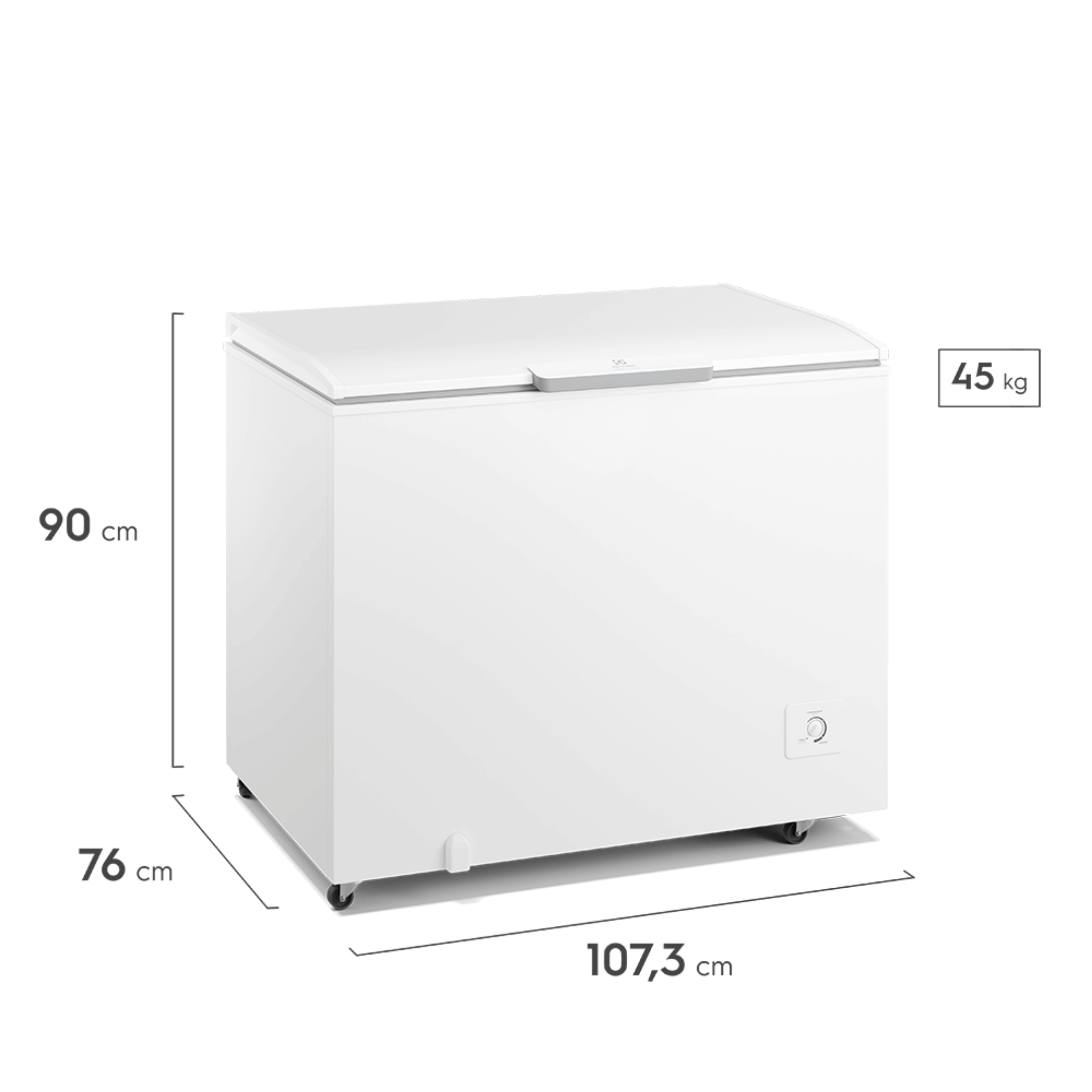 Freezer Horizontal Flex Electrolux 315L HI330T Inverter Branco Bivolt