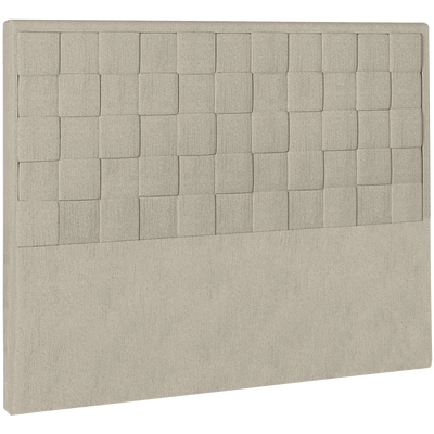 Cabeceira Prisma Perfan 160x12cm Quadrados Linho Creme