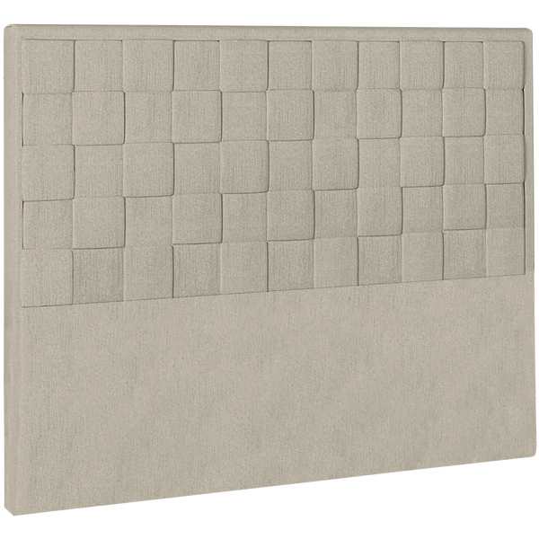 Cabeceira Prisma Perfan 160x12cm Quadrados Linho Creme
