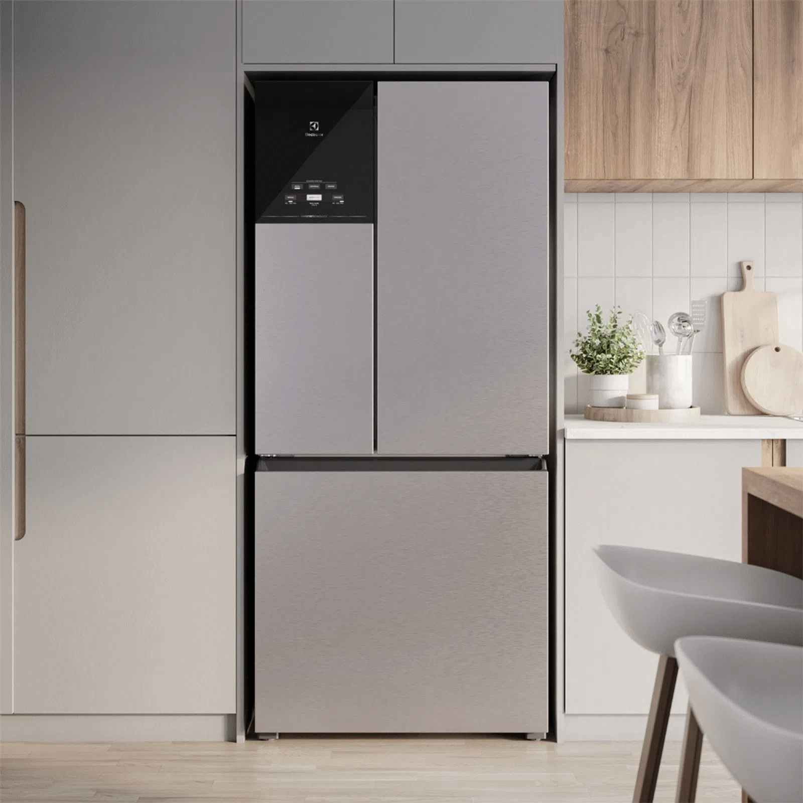 Refrigerador Electrolux 590L IM8S MultiDoor Inverter Efficient com AutoSense Inverse Inox Look 220V