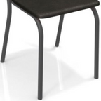 Cadeira Noruega Kappesberg Crome  Preto Assento Preto