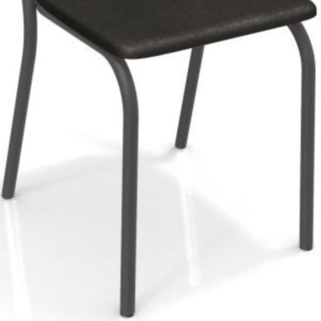 Cadeira Noruega Kappesberg Crome  Preto Assento Preto