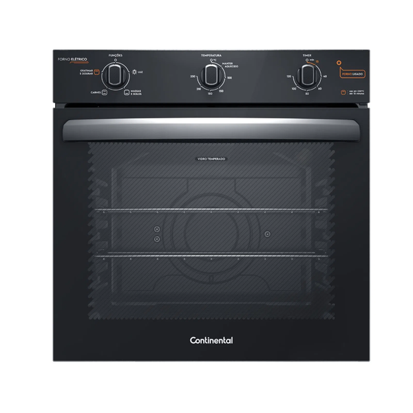 Forno de Embutir Elétrico Continental 80L OC8EM TOP LimpaFácil e Grill Black 220V