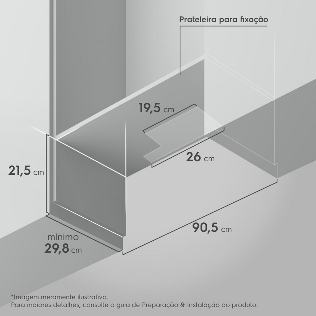 Depurador de Ar de Embutir Electrolux Efficient 90cm DE9RB Retrátil com LED Black 220V