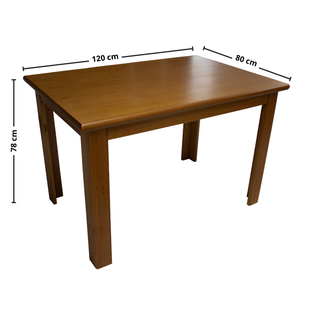 Mesa Retangular Requinte Matte 120x80cm Tampo Madeira Mel