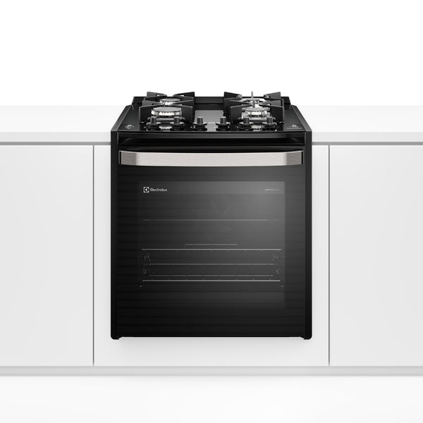 Fogão de Embutir 4 Bocas Electrolux Experience FE4BB Mesa de Vidro e VaporBake Preto Bivolt