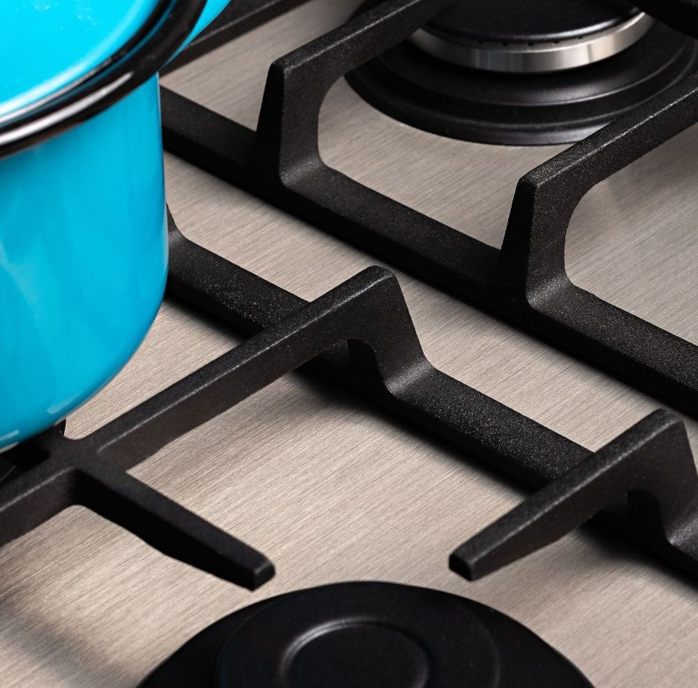 Cooktop à Gás Fischer 5 Bocas Platinium Prime Tripla chama Trempe em Ferro Fundido 19784-51515 Bivolt