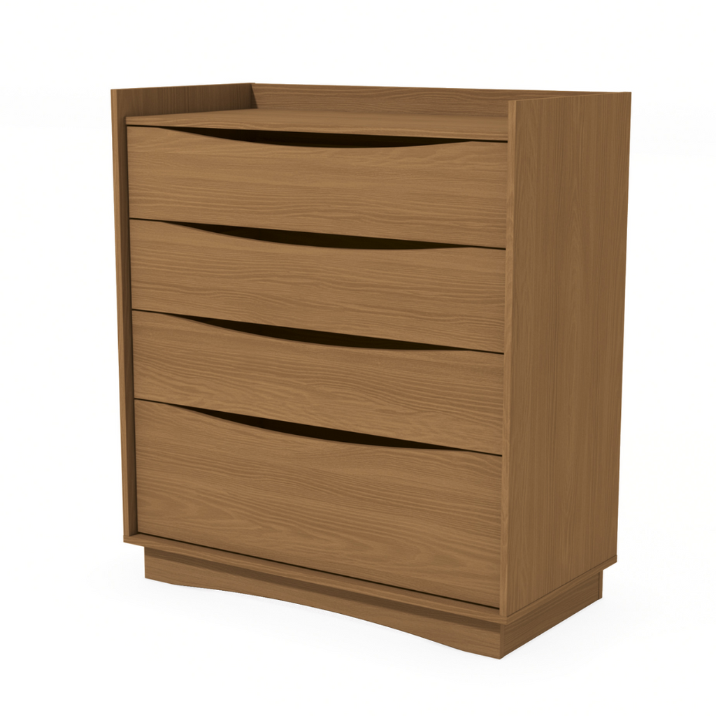 Cômoda M260 Kappesberg 91cm 3 Gavetas 1 Gavetão Canela