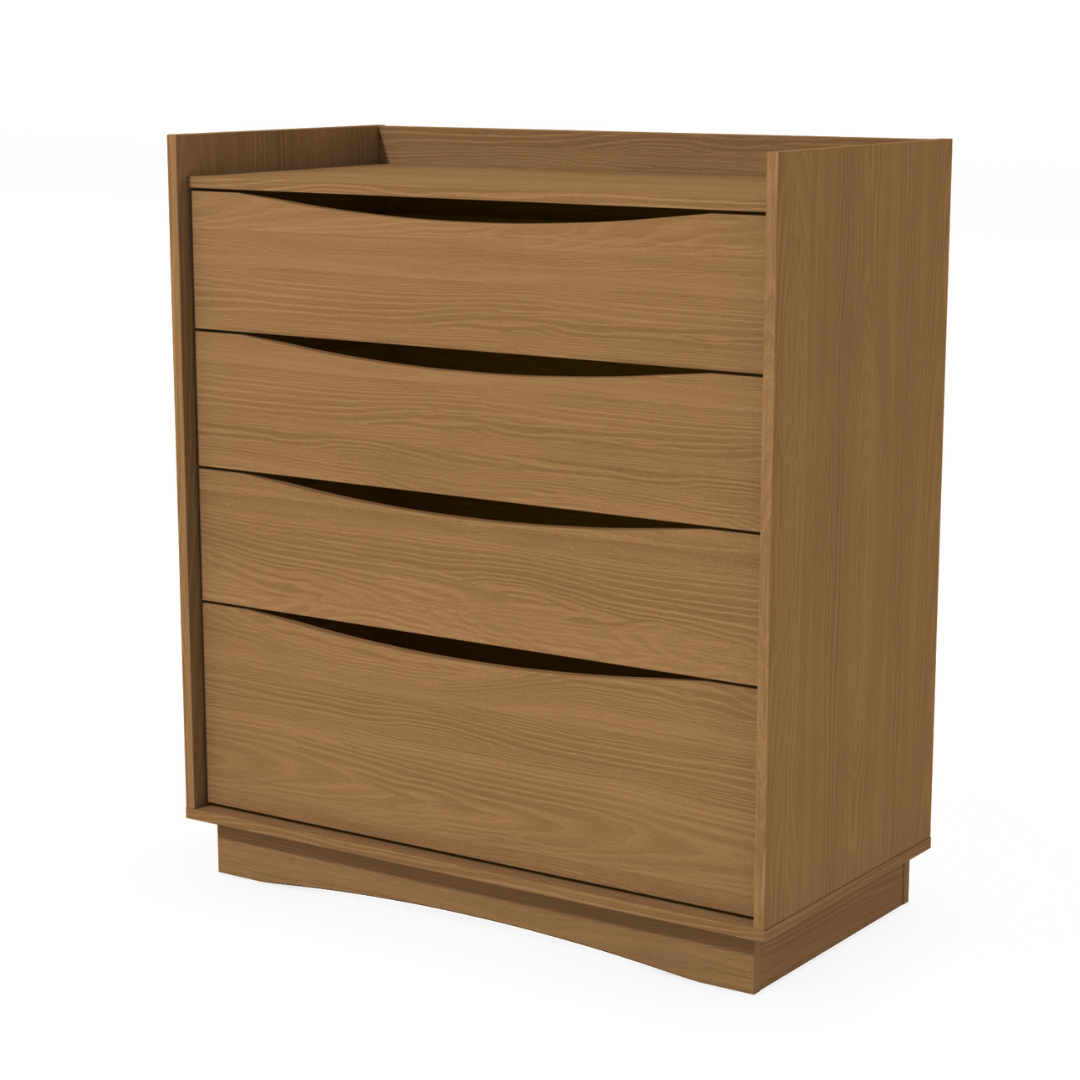 Cômoda M260 Kappesberg 91cm 3 Gavetas 1 Gavetão Canela