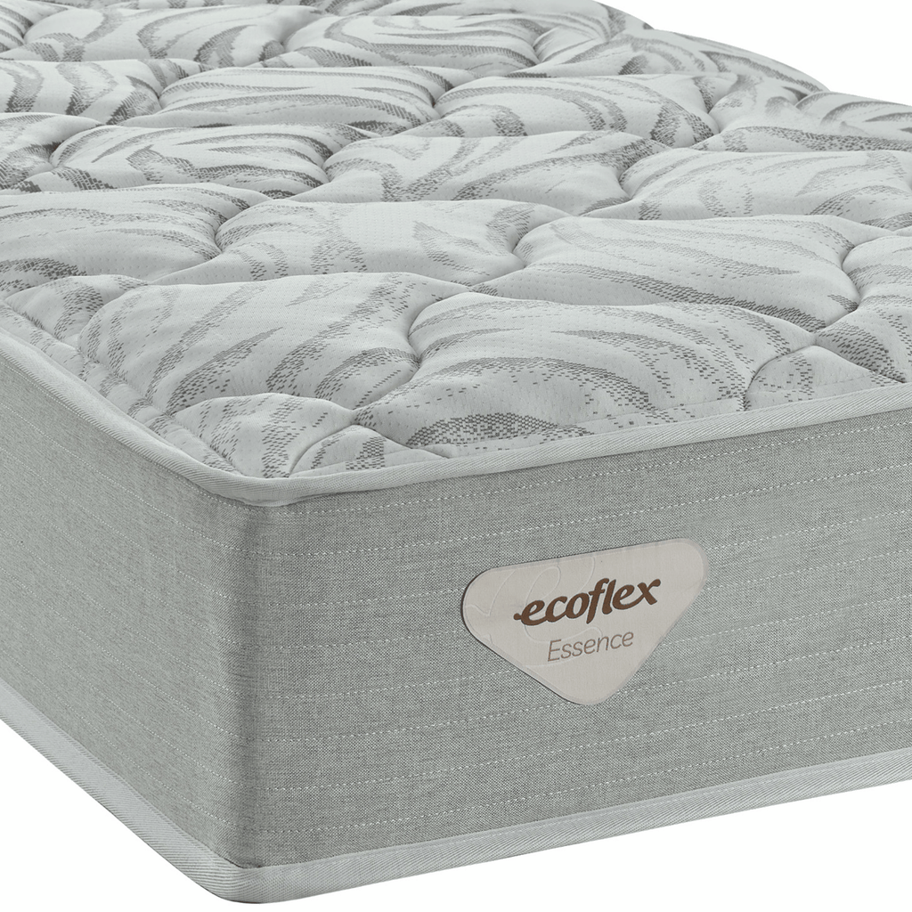 Conjunto Cama Box Luno Solteiro Ecoflex 88X188x61 Molas Ensacadas Prata