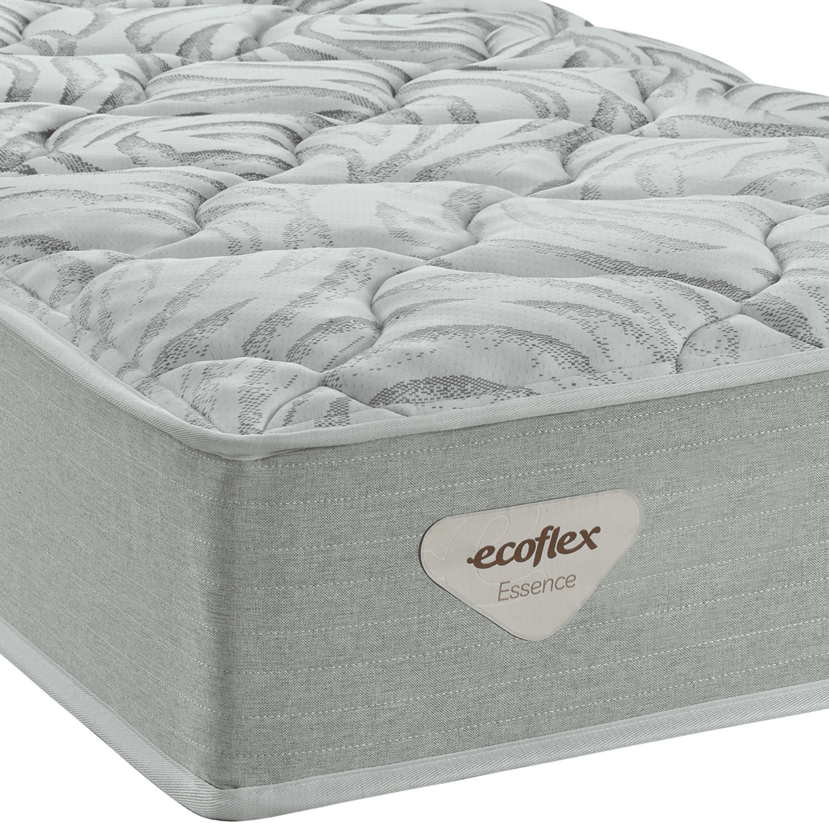 Conjunto Cama Box Luno Solteiro Ecoflex 88X188x61 Molas Ensacadas Prata