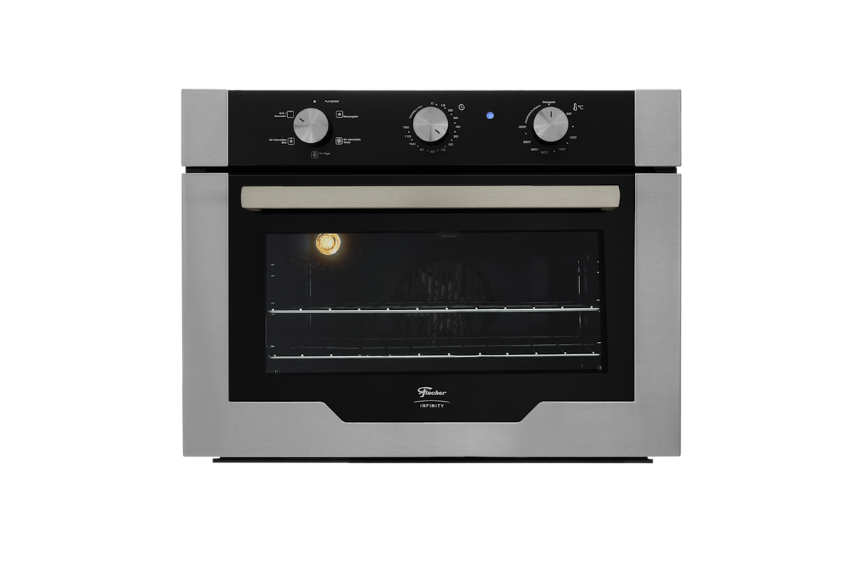 Kit Fischer de Embutir Forno Elétrico 50 Litros Infinity+Micro-ondas 25 Litros Fit Line Inox 220V