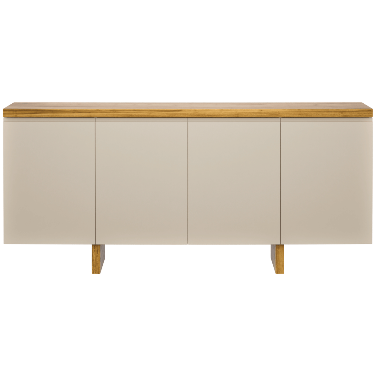 Balcão Buffet Süd Imcal 180cm 4 Portas 1 Gaveta Off White e Cinamomo