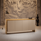 Balcão Buffet Süd Imcal 180cm 4 Portas 1 Gaveta Off White e Cinamomo
