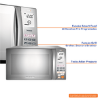 Micro-ondas Brastemp 38L com Grill Inox Espelhado 220V