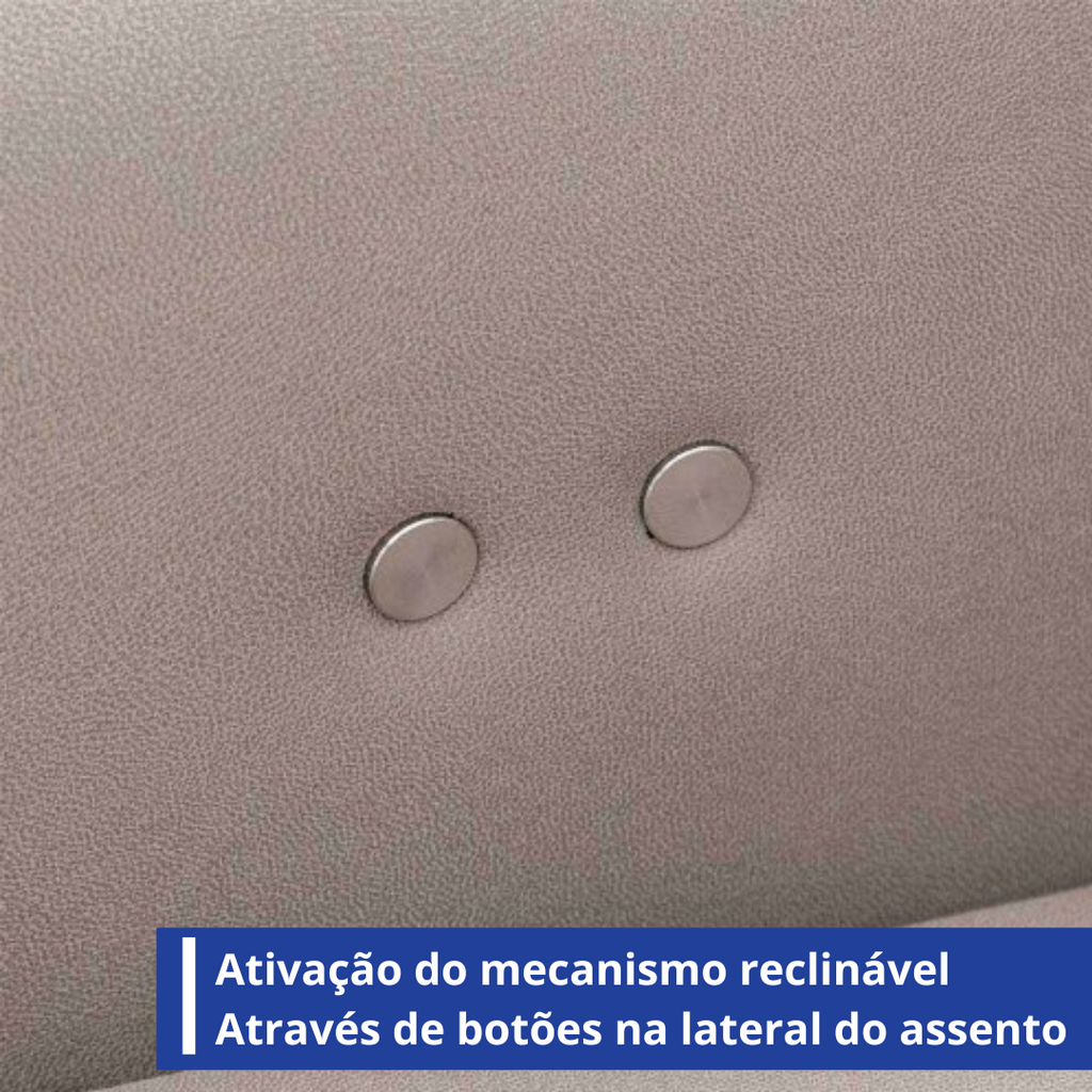 Poltrona Reclinável do Papai Herval 3792 com Atuador Touch Veludo Capucino