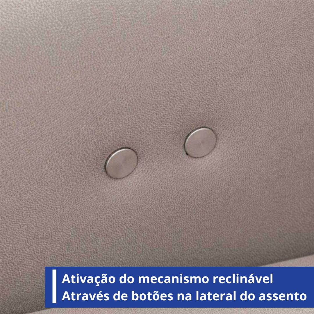Poltrona Reclinável do Papai Herval 3792 com Atuador Touch Veludo Capucino