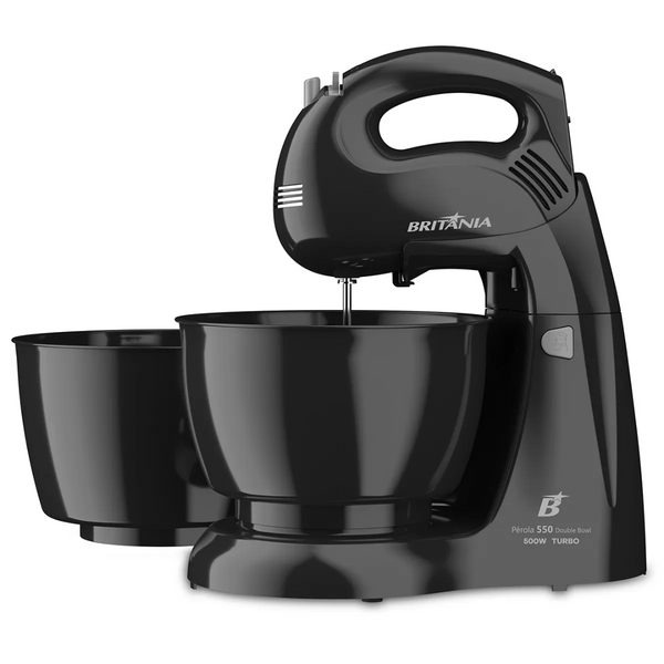 Batedeira Pérola 550 Britânia 500W Double Bowl Preto 220V