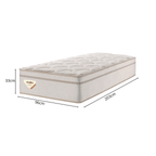 Colchão High Spring Linen Ecoflex Solteiro Queen 96x203x33cm Molas Superlastic Bege