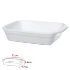 Refratário de Cerâmica Florarte com Alça 23cm Branco