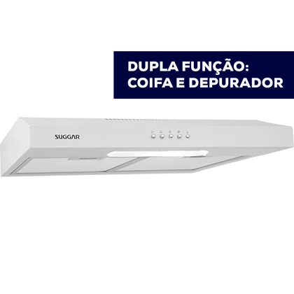 Depurador de Ar Slim 60cm 3 Velocidades Suggar DPS162BR Branco 220V