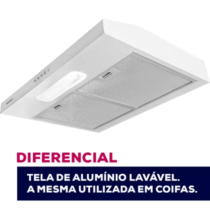 Depurador de Ar Slim 60cm 3 Velocidades Suggar DPS162BR Branco 220V
