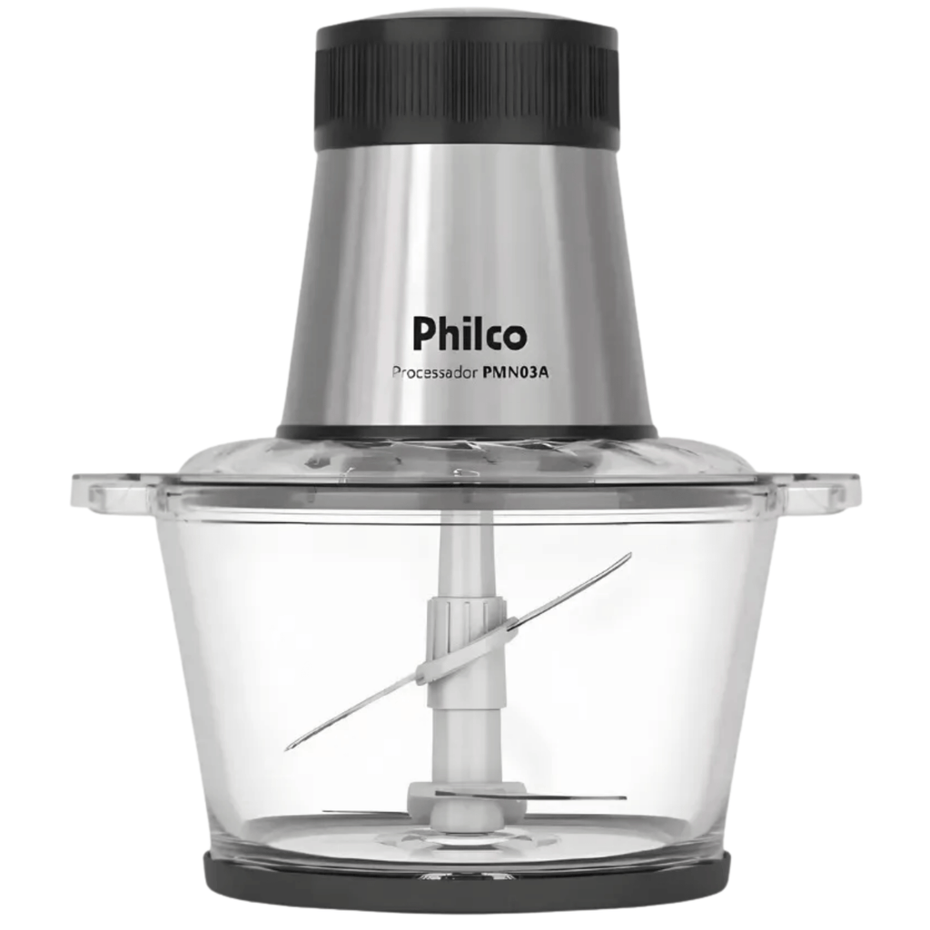 Processador de Alimentos Philco PMN03A 350W Jarra em Vidro Preto 220V