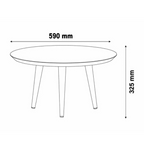 Mesa Centro Luna 59cm Patrimar Off White