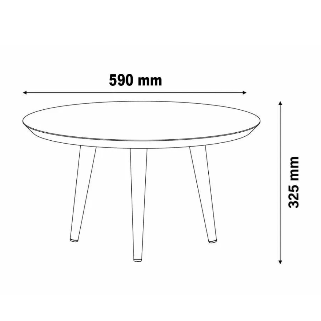 Mesa Centro Luna 59cm Patrimar Off White