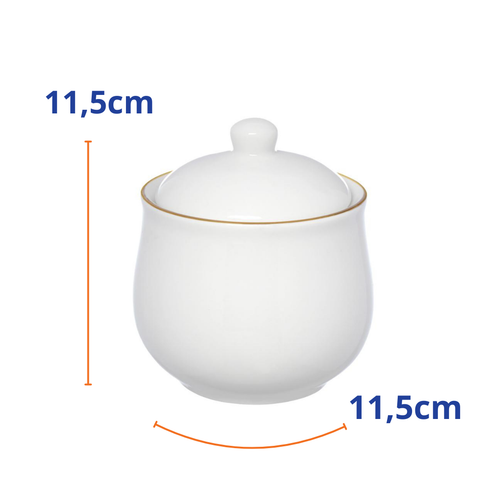 Açucareiro de Porcelana Etilux Roya Brbd 300ml