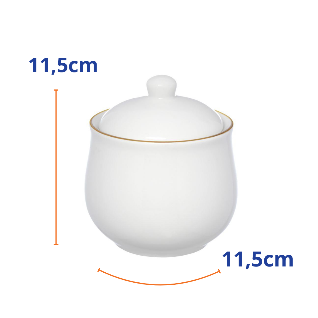 Açucareiro de Porcelana Etilux Roya Brbd 300ml