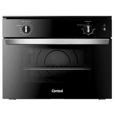Forno de Embutir Elétrico Consul 47L COB47BE com Timer e Função Gratinar Preto 220V