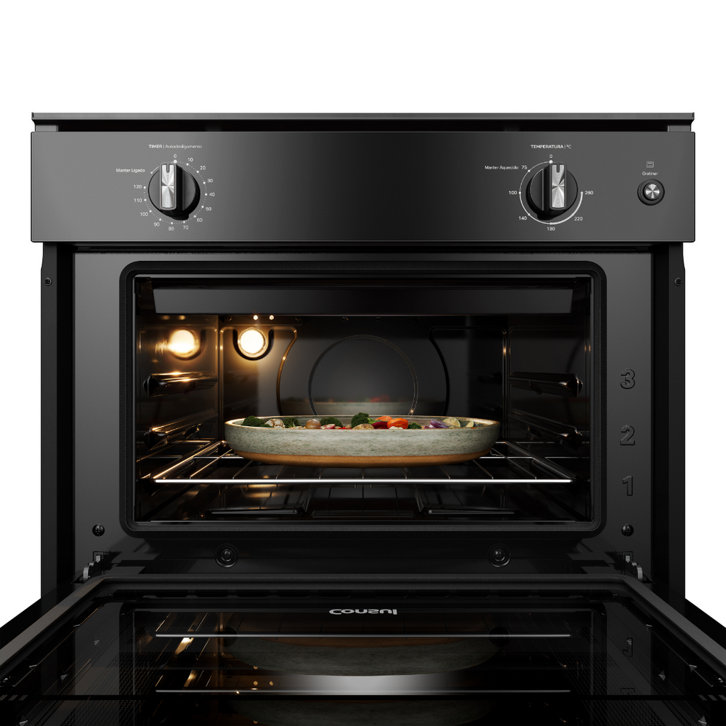 Forno de Embutir Elétrico Consul 47L COB47BE com Timer e Função Gratinar Preto 220V
