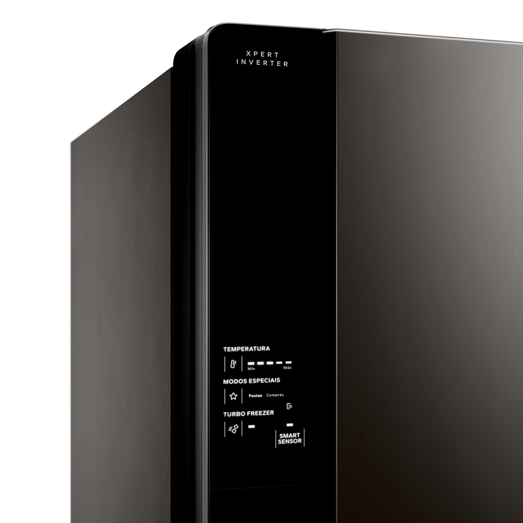 Refrigerador Brastemp 512L BRM62AE Duplex Inteligente B= Smart Black Inox 220V