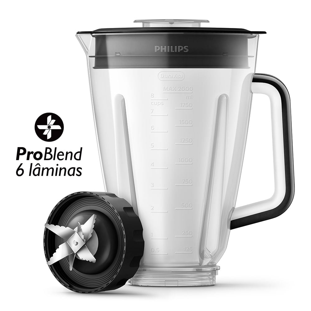 Liquidificador Philips Walita 3L Série 5000 1400W RI2244 Preto/Inox 220V