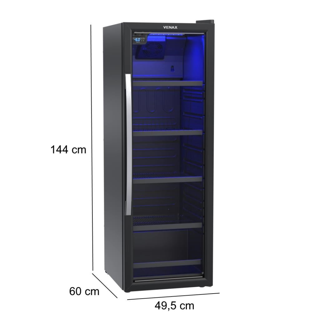 Cervejeira Expositora Venax 200L EXPVBL209 Blue Ligth Preto 220V