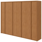 Roupeiro Ergon Lopas 8 Portas 270cm 100% MDF Amêndoa Clean