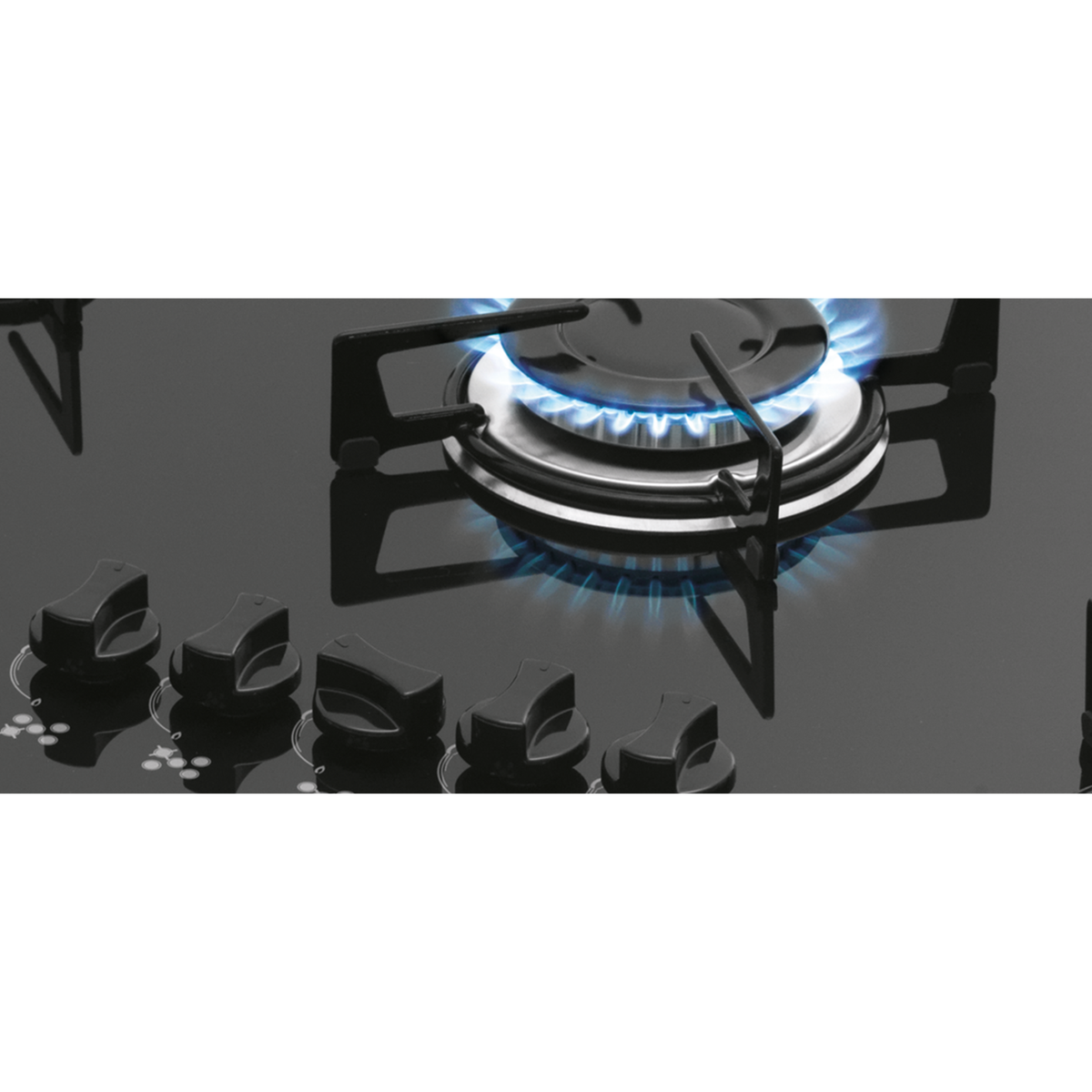 Cooktop a Gás Fischer 5 Bocas Mesa de Vidro Bivolt Preto Bivolt
