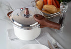 Panela de Pressão Brinox 4,2L Ceramic Life Pressure Indução Vanilla