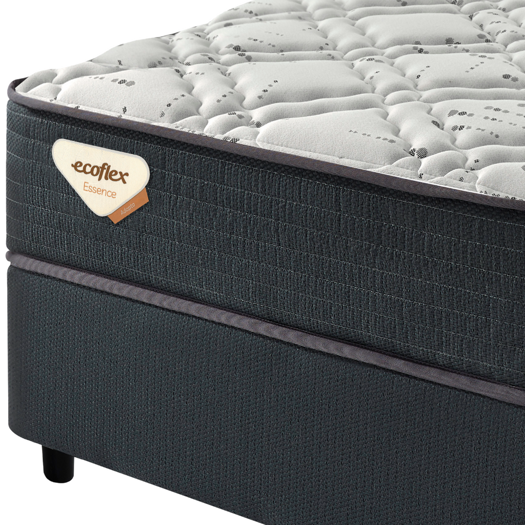 Conjunto Cama Box Solteiro Adapto Ecoflex 88x188x61 Molas Ensacadas Wide