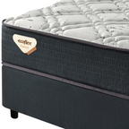 Conjunto Cama Box Solteiro Adapto Ecoflex 88x188x61 Molas Ensacadas Wide