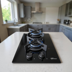 Cooktop à Gás Fischer 2 Bocas Fit Line Trempe Iron Preto Bivolt